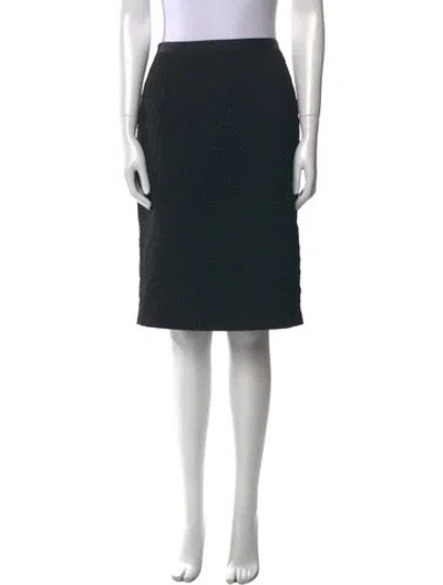 Pre-owned Dolce & Gabbana Lace Trim Embellishment Knee-length Skirt In Black