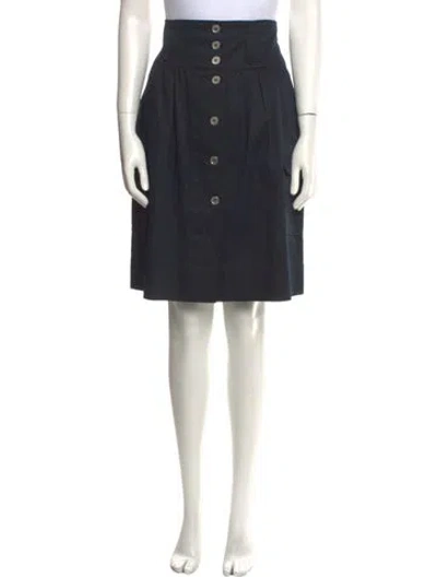 Pre-owned Dolce & Gabbana Lace Trim Embellishment Knee-length Skirt In Blue