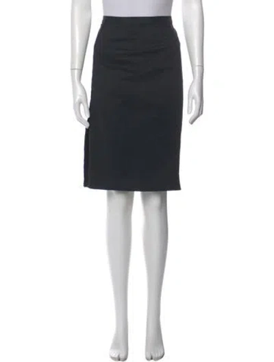 Pre-owned Dolce & Gabbana Lace Trim Embellishment Knee-length Skirt In Blue