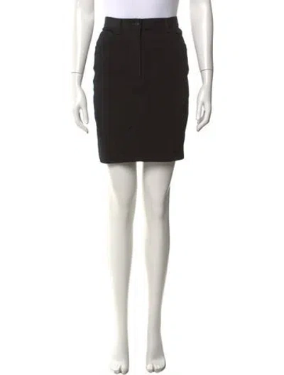 Pre-owned Dolce & Gabbana Lace Trim Embellishment Mini Skirt In Black