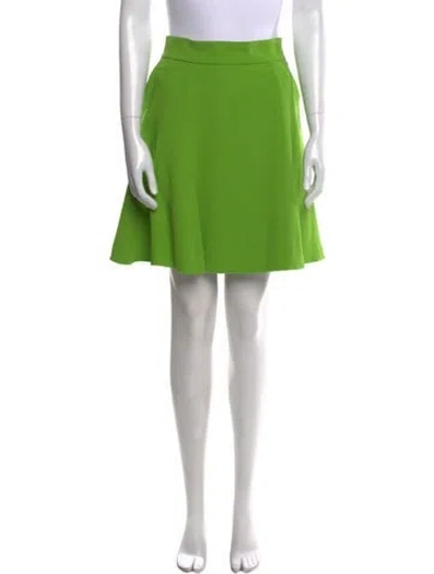 Pre-owned Dolce & Gabbana Lace Trim Embellishment Mini Skirt In Green