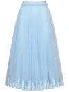 Dolce & Gabbana Tulle Pencil Skirt In Blau