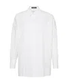Dolce & Gabbana Lace-trim Longline Shirt In White