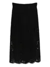 Dolce & Gabbana Lace-trim Midi Skirt In Black