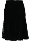 Dolce & Gabbana Lace-trim Skirt In Black