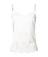 Dolce & Gabbana Lace Trim Slip Top In White