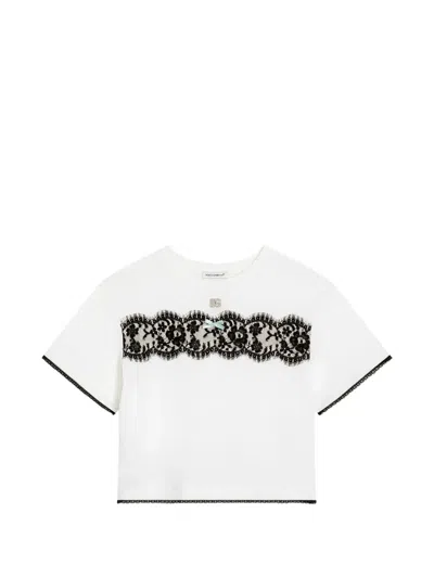 Dolce & Gabbana Kids' Lace-trim T-shirt In White