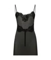 Dolce & Gabbana Lace Trim Stretch Tank Top Open Back In Black