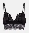 Dolce & Gabbana Stretch Satin Bra Lace Detailing In Black