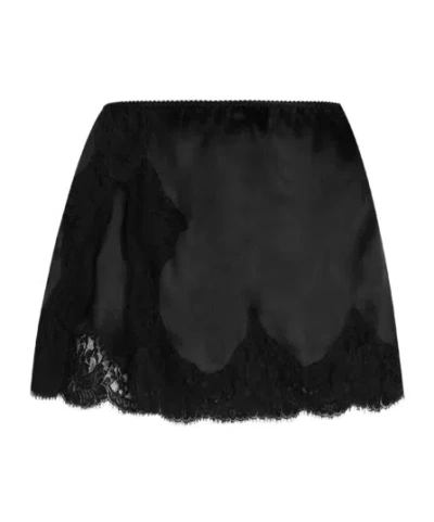 DOLCE & GABBANA DOLCE  GABBANA MINI SATIN SKIRT