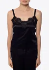 Dolce & Gabbana Dolce&gabbana Lace Trim Camisole In Black