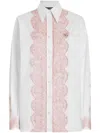 Dolce & Gabbana Lace-trimmed Shirt In White