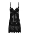 Dolce & Gabbana Lace Mini Dress Adjustable Thin Straps In Black