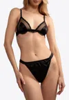 Dolce & Gabbana Black Lace Triangle Bra With Matching Inserts For Women In Black