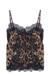 DOLCE & GABBANA DOLCE & GABBANA LACE-TRIMMED TOP