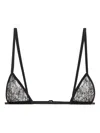 Dolce & Gabbana Lace-trimmed Triangle Bra In Black