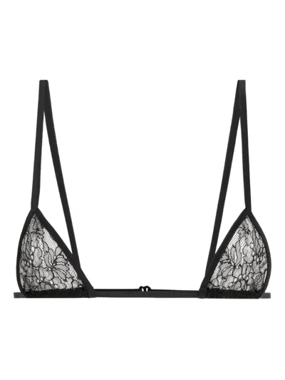 DOLCE & GABBANA LACE-TRIMMED TRIANGLE BRA