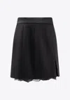 Dolce & Gabbana Lace-trimmed Wool Mini Dress In Black