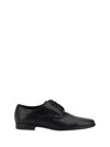 Dolce & Gabbana Black Leather Raffaello Lace-up Shoes In Black