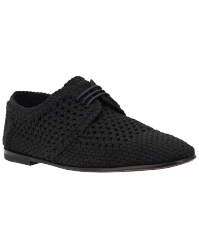 Dolce & Gabbana Black Woven Fabric Derby