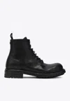 Dolce & Gabbana Leather Ankle Boot Chunky Sole In Black