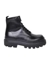 Dolce & Gabbana Lace-up Leather Boots In Black