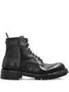 Dolce & Gabbana Leather Ankle Boot Chunky Sole In Black
