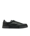 Dolce & Gabbana Gray Calfskin Portofino Yacht Sneakers In Black