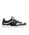 Dolce & Gabbana Portofino Light Low-top Mesh And Leather Sneakers In Black