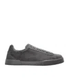 Dolce & Gabbana Gray Calfskin Strobel Portofino Light Sneakers In Black