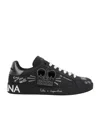 Dolce & Gabbana Lace-up Low-cut Casual Skate Shoes In Black
