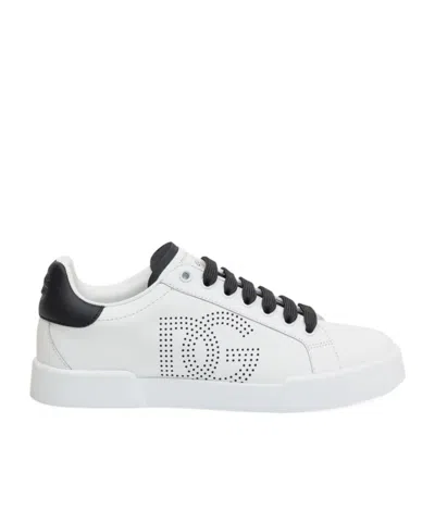 DOLCE & GABBANA DOLCE  GABBANA LOGO PERFORATED SNEAKERS