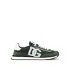 Dolce & Gabbana Multicolor Suede And Mesh Dg Aria Sneakers In Green