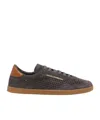 Dolce & Gabbana Saint Tropez Suede Sneakers In Black