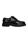 Dolce & Gabbana Black Leather Oxfords And Derbies In Black