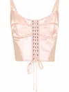 Dolce & Gabbana Lace-up Bodice Bra In Pink