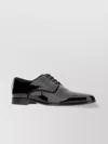 Dolce & Gabbana Black Leather Raffaello Lace-up Shoes In Black