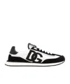 Dolce & Gabbana Multicolor Mesh And Split Leather Cushion Sneakers In Black
