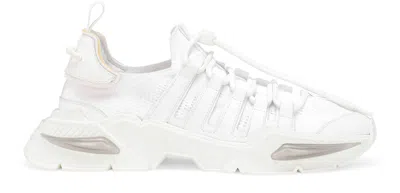 Dolce & Gabbana Airmaster Knitted Low Top Sneakers In White