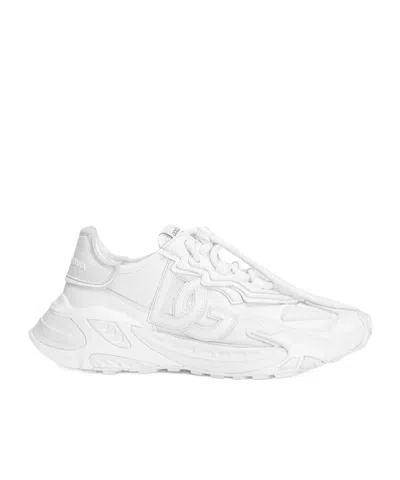 DOLCE & GABBANA LOGO-EMBROIDERED SNEAKERS