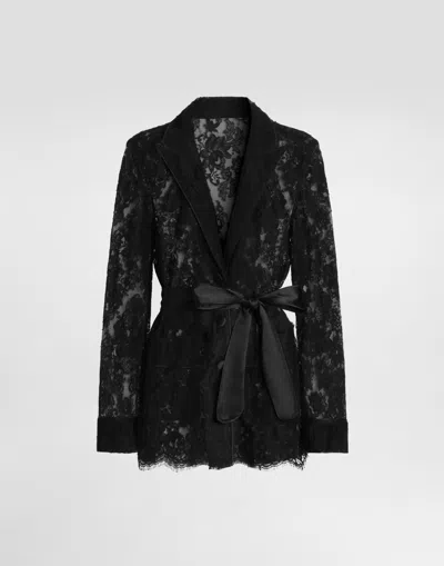 Dolce & Gabbana Lace Vanity Shirt In Black
