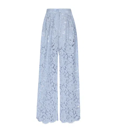 DOLCE & GABBANA LACE WIDE-LEG TROUSERS