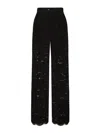 Dolce & Gabbana Women's Lace Wide-leg Trousers In Black