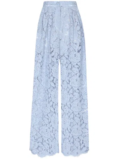 DOLCE & GABBANA LACE WIDE-LEG TROUSERS