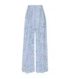 Dolce & Gabbana Flared Floral Lace Pants In Multi