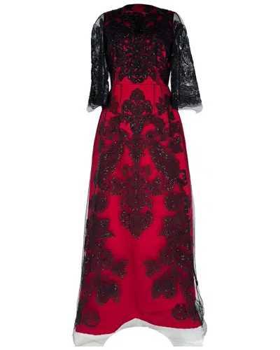 Pre-owned Dolce & Gabbana Lace-accent Gown, Size It 40 (authentic Pre-loved)