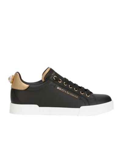 DOLCE & GABBANA DOLCE  GABBANA PORTOFINO LOGO LETTERING SNEAKERS