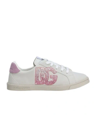 DOLCE & GABBANA LOGO-APPLIQUÉ SNEAKERS