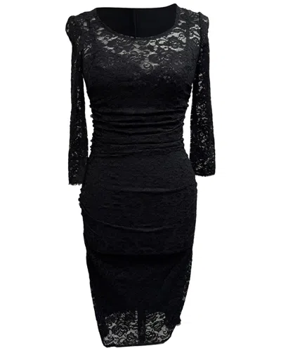 Pre-owned Dolce & Gabbana Lace-detailed Fitted Midi Dress, Size Eu 36 (authentic Pre-  Loved)