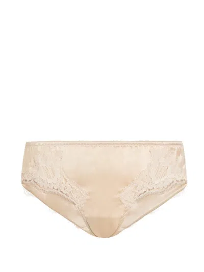 Dolce & Gabbana Lace-trim Briefs In Neutral